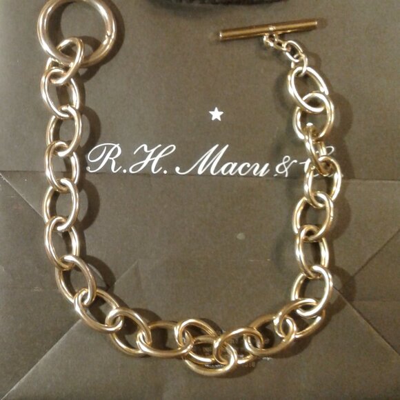 Ralph Lauren Chunky Statement Link Gold Necklace - Picture 1 of 10